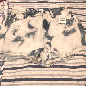 BP. Ribbed Non-Stretch Denim Cutoff Shorts